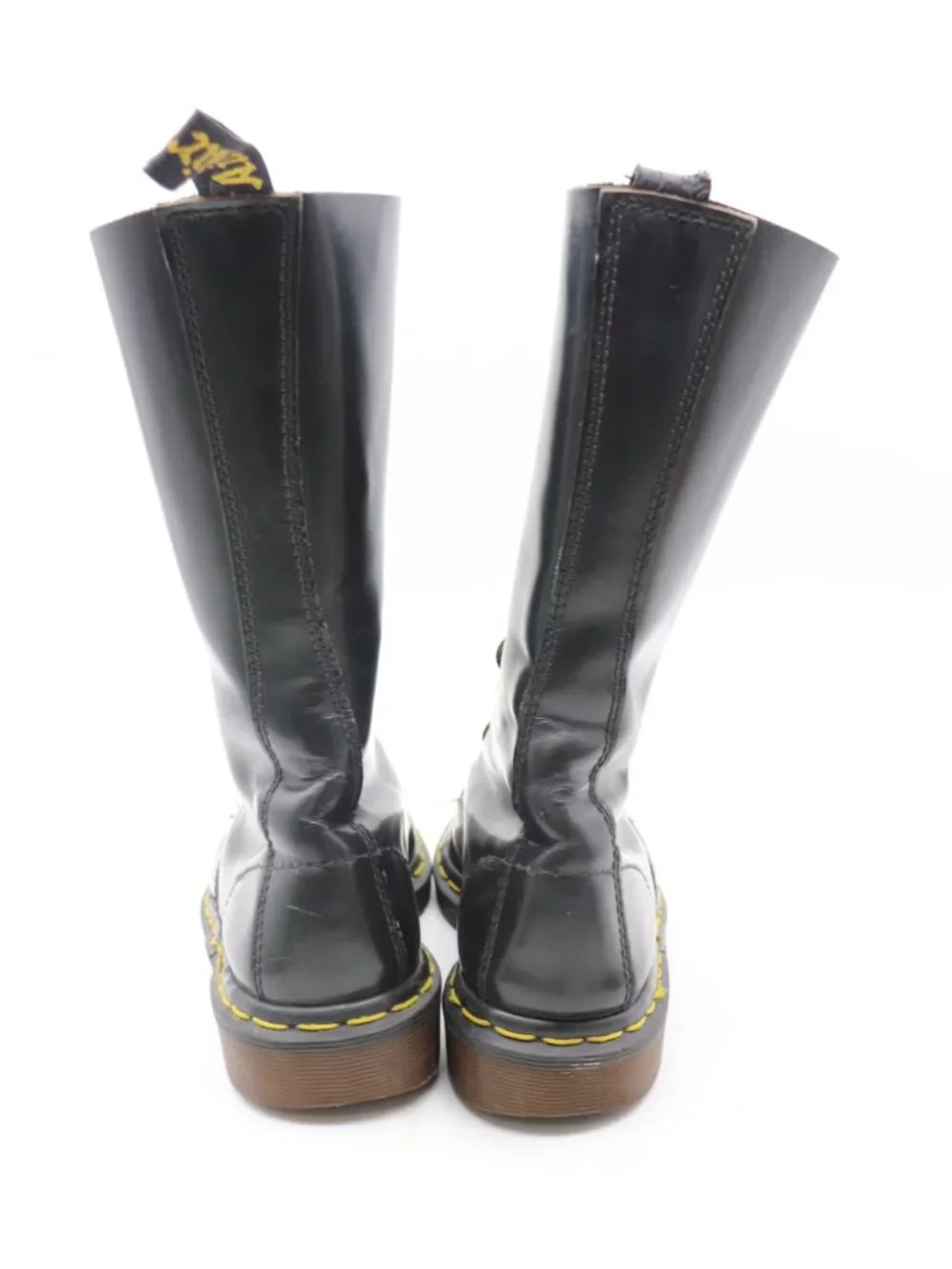 Doc Dr Martens 1914 Women's UK 6 US 8 Made In England 14 Eye Tall Black Boots